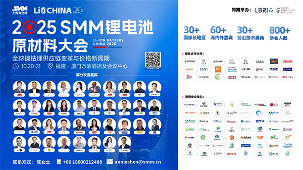 【全球锂电精英集结厦门！】2025SMM锂电池原材料大会重磅来袭：解码镍钴锂供应链变革与价格新周期